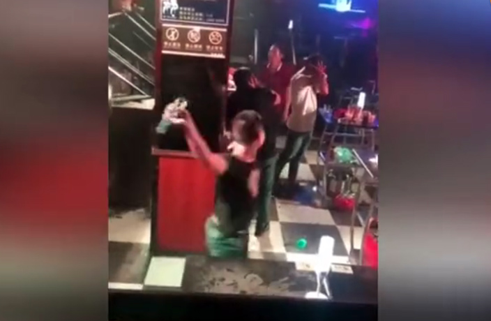 Watch Horrific Bottle Throwing Melee Erupts At Chinese Ktv Bar